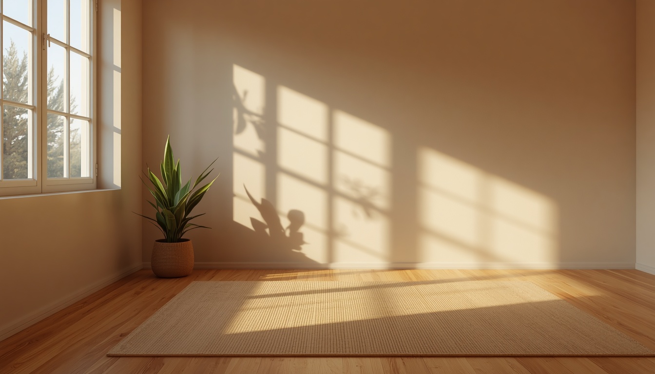 Gharvynnphorin Raum mit ruhiger Lichtstimmung fuer Achtsamkeitscoaching